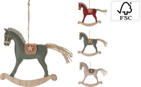Eglutės žaisliukas Arkliukas, 3 skirtingų sp., 15 x 15 x 2 cm
