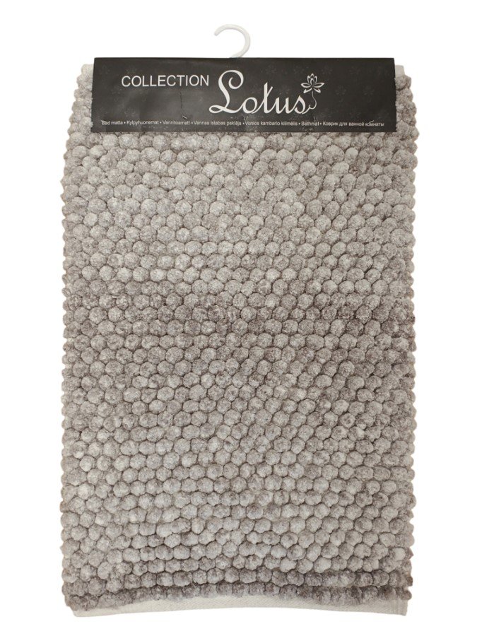 Vonios kilimėlis LOTUS Mosaic, 50 x 80 cm, šviesiai pilkas