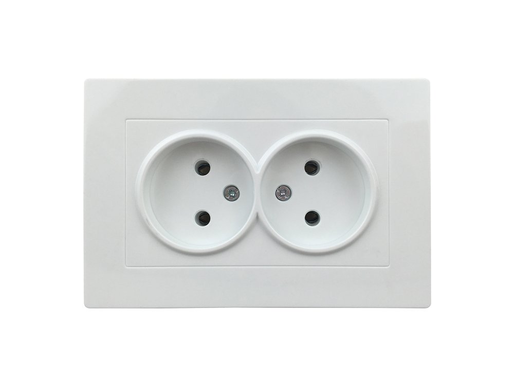 Kištukinis lizdas ORRO, 2 vietų, įleidžiamas, be įž., 16 A, 250 V, baltos sp., 9221-56, A550440037