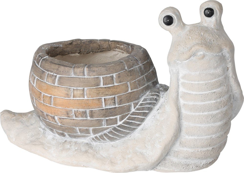 Vazonas SRAIGĖ, pilka su ruda sp., 40 x 23 x 26,5 cm.