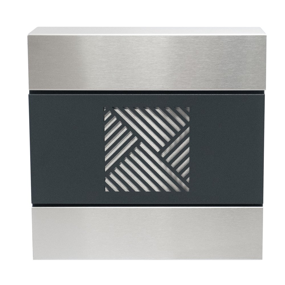 Pašto dėžutė LB53 NPDR1, antracito sp., 355 x 355 x 100 mm