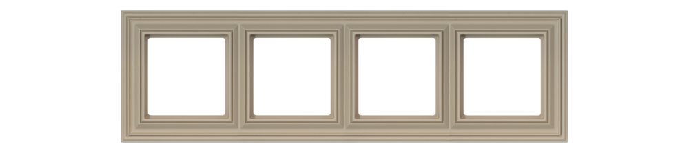 Rėmelis LIREGUS Retro, 4 vietų, matinės kreminės sp., K14-345-04.R/ONC