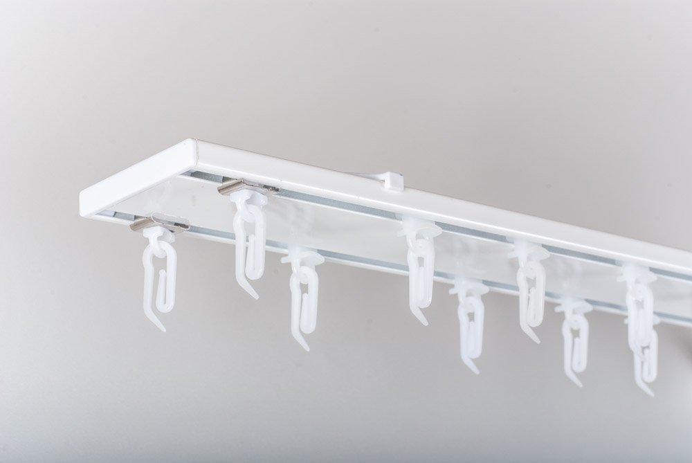 Aliuminio sistema HESORA Universal-Profilis, ilgis 150 cm,  1 ir 2 bėgelių, baltos sp., sukomplekuotas