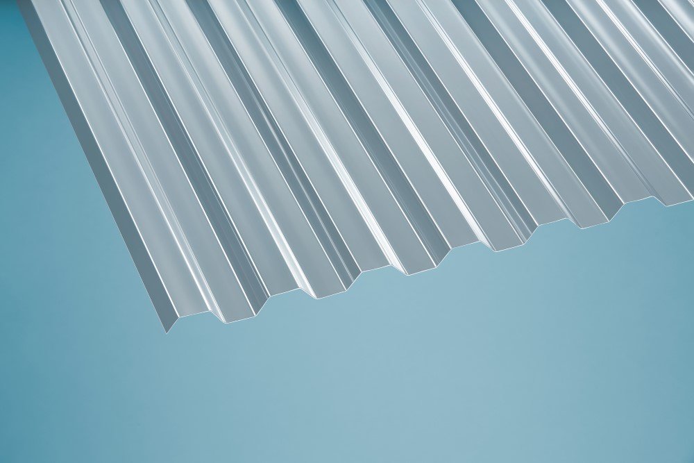 PC profiliuoto monolito polikarb. lakštai GUTTAGLISS PC MAKRO, matmenys 0,8 x 1045 x 2000 mm, trapėcinė, skaidrios spalvos, 2802403