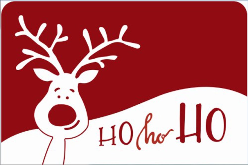 Durų kilimėlis RICCO Xmas Ho Ho Ho, 40 x 60 cm, 100% poliesteris, 870-006