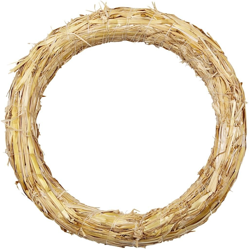 Šiaudų vainikas, skersmuo 30 cm.