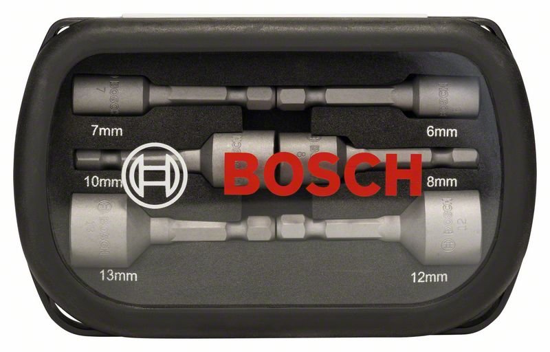 Galinių raktų rinkinys BOSCH, 50 mm, 6, 7, 8, 10, 12, 13 mm