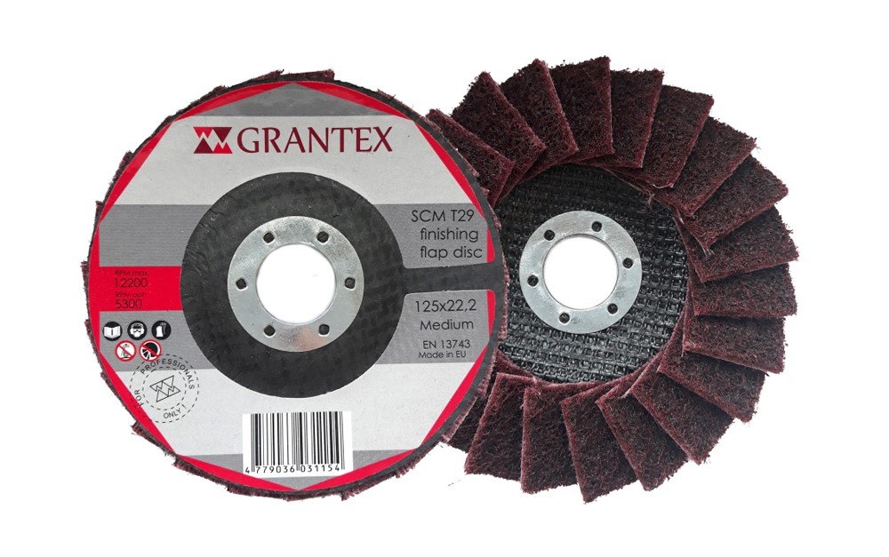 Šlifavimo diskas su veltiniu GRANTEX, 125x22 mm, šiurkštus