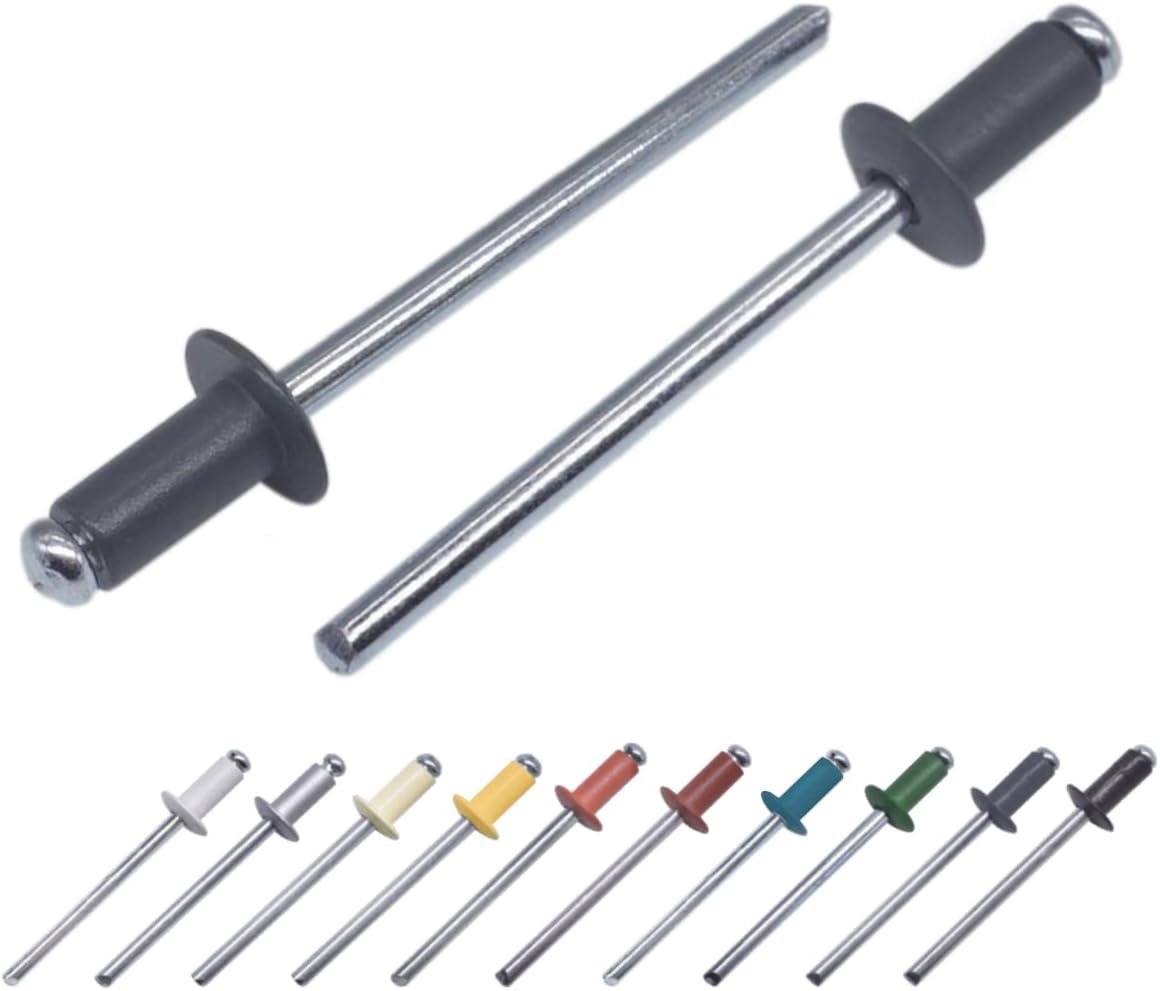 Aliumininės kniedės, 3,2 x 8 mm, RAL7016, 50 vnt., antracito pilka