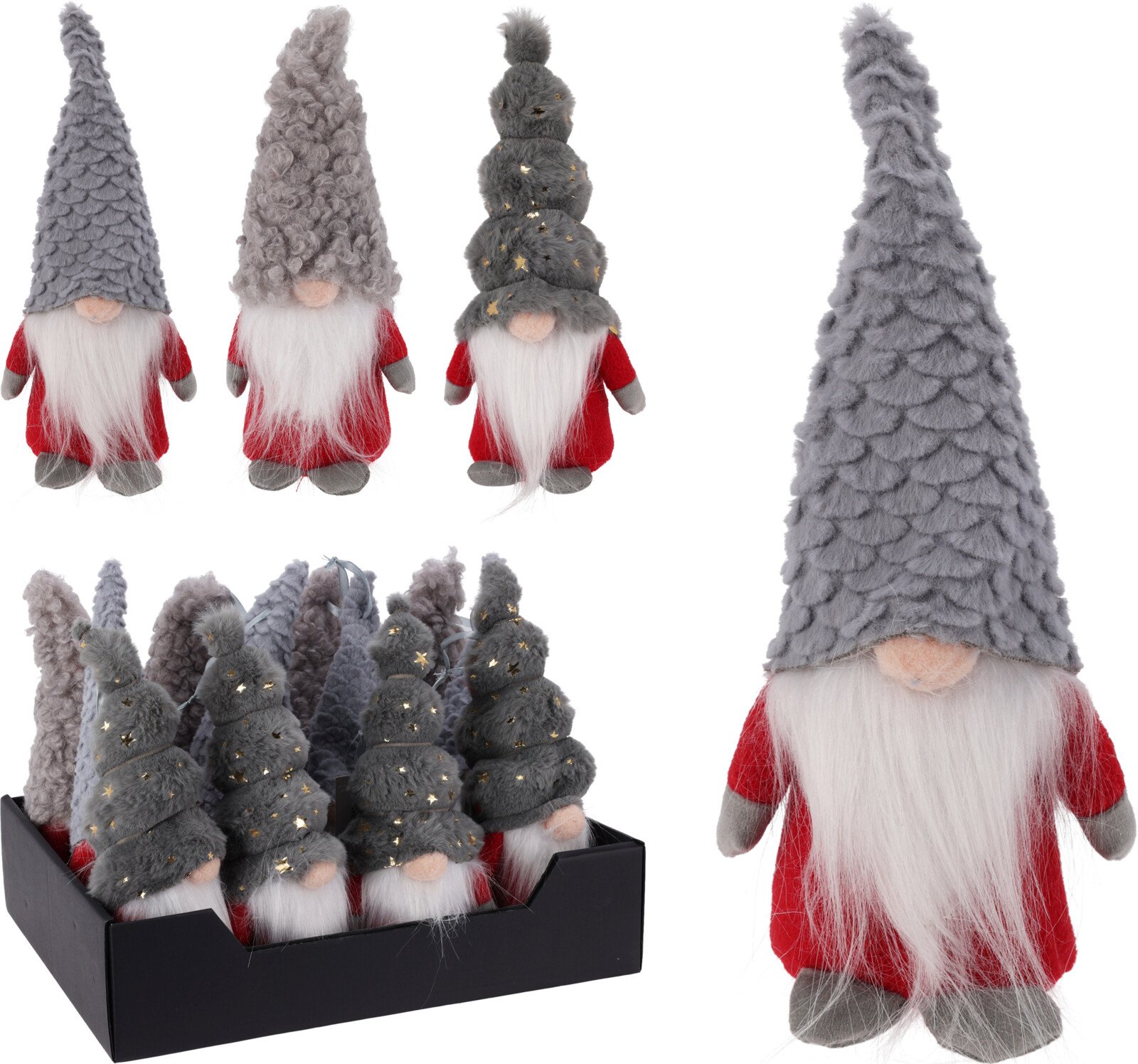 Kalėdinė dekoracija Gnomas, 8 x 8 x 22 cm