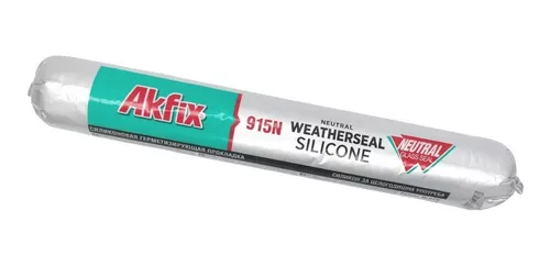 Silikoninis hermetikas AKFIX 915N, 600 ml, neutralus, juodos spalvos, atsparus oro sąlygoms