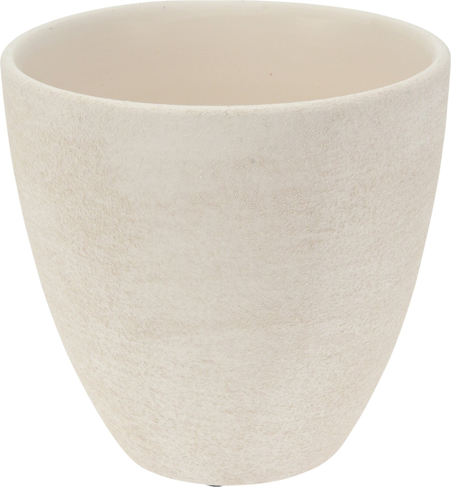 Keraminis lauko vazonas, baltos sp., 20 x 20 x 19 cm.