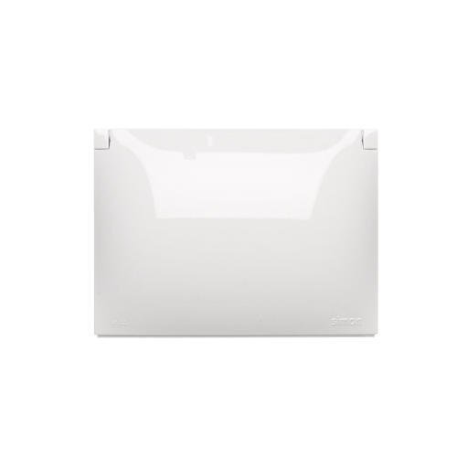 Kištukinis lizdas KONTAKT SIMON Aquaclick, baltos sp., 2 viet., mechanizmas su korpusu, su dangteliu ir įžeminimu, virštinkinis, IP44, ACGSZ2Z/11