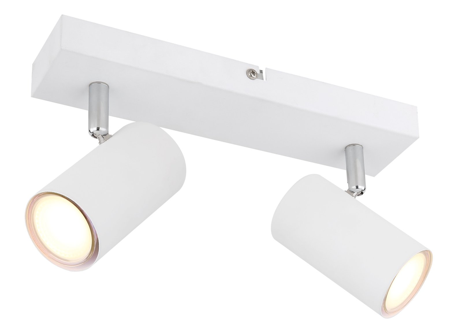 Kryptinis šviestuvas GLOBO Robby, GU10, 2 x 35W, 230V, metalinis, baltos sp., 60 x 120 x 260 mm, 57911-2W