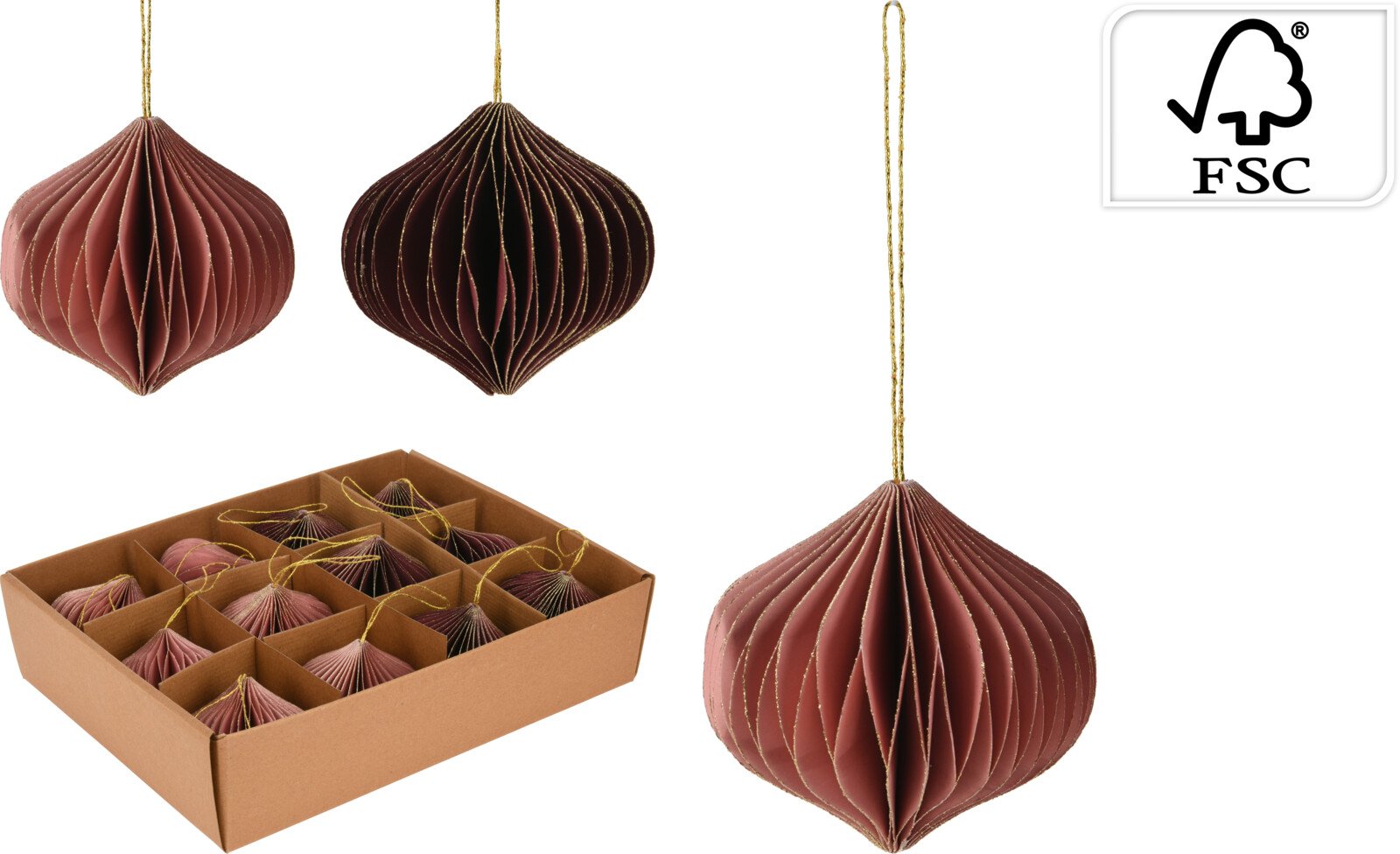 Pakabinama dekoracija Korys, popierinis, 2 skirtingi dizainai, 80 mm