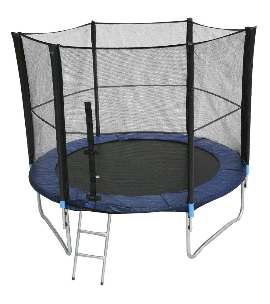 Batutas XXL, skersmuo 244cm, aukštis 65cm, su kopėtėlėmis ir apsauginiu tinklu, cinkuotas metalas, maksimali apkrova 150kg