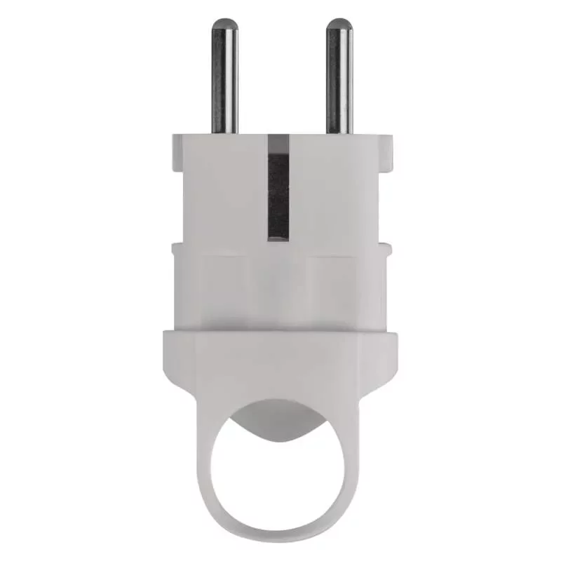 Kištukas EMOS P0039, su įž., kampinis, su kilpa, 3680 W, 250 V~/16 A maks., baltos sp.