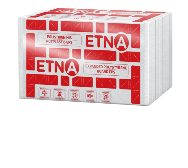 Polistireninis putplastis ETNA EPS 50, matmenys 50 x 600 x 1200 mm, 1pak. - 0,432 m³