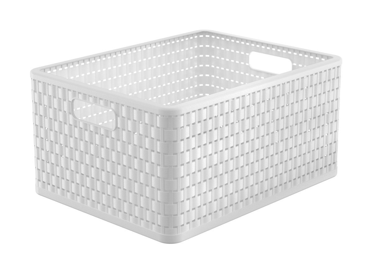Krepšelis ROTHO A4 Country Plus, 28 l, baltos sp.