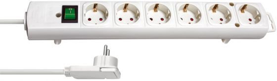 Ilgiklis BRENNENSTUHL Comfort-Line Plus, 6 lizd., 2m, su įž., su jungikliu, 3x1,5, baltos sp., 1153320100