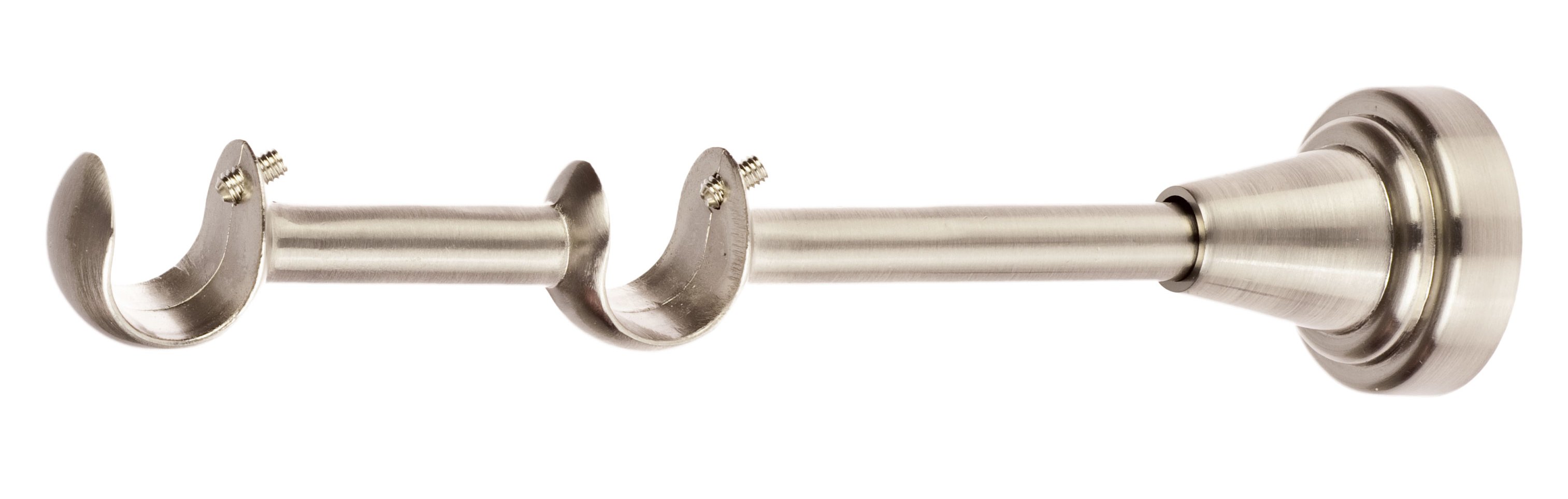 Laikiklis karnizui  STOL-KAR CLASSIC, D-19/19mm, L-15cm, dvigubas, metalinis, matinio chromo sp.