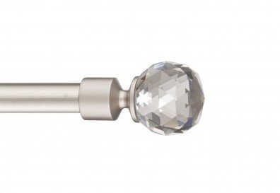 Užbaigimas karnizui STOL-KAR Kula Crystal, Metalinis karnizo užbaigimas KULA CRYSTAL. Skersmuo - 16mm. Spalva - matinis chromas. Pakuotėje - 1vnt.