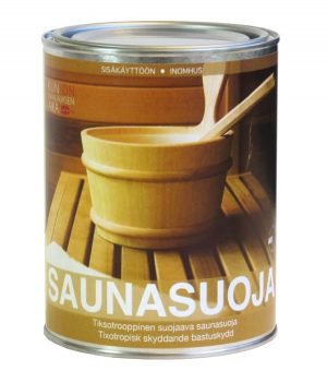 Lakas COLORIA Saunasuoja, 0,9 l, pagamintas vandens pagrindu, pirties patalpoms