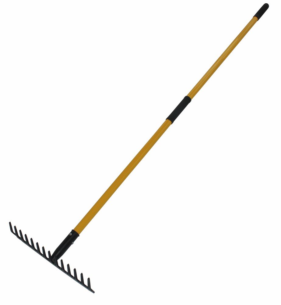 Grėblys su stikloplastikiniu kotu HERVIN GARDEN GR014AE, 14 dantų