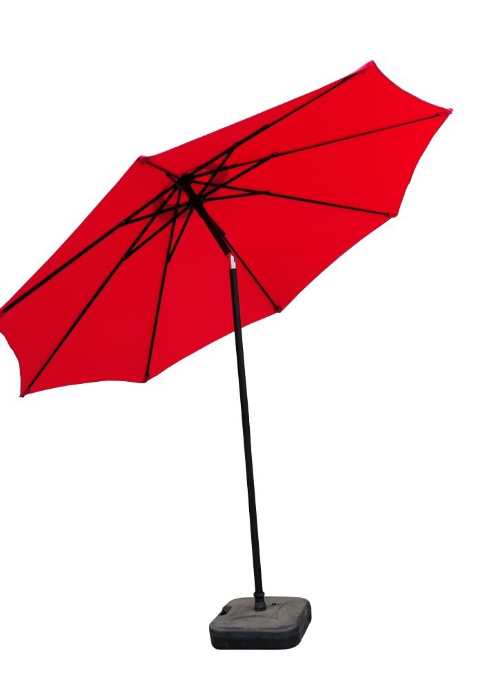 Sodo skėtis nuo saulės M007-B, su pakreipimo alkūne, skersmuo: 270cm, spalva: raudona, be laikiklio