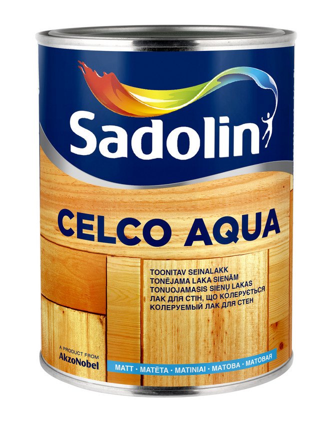 Vandeninis sienų lakas SADOLIN Celco Aqua, 1 l, matinis