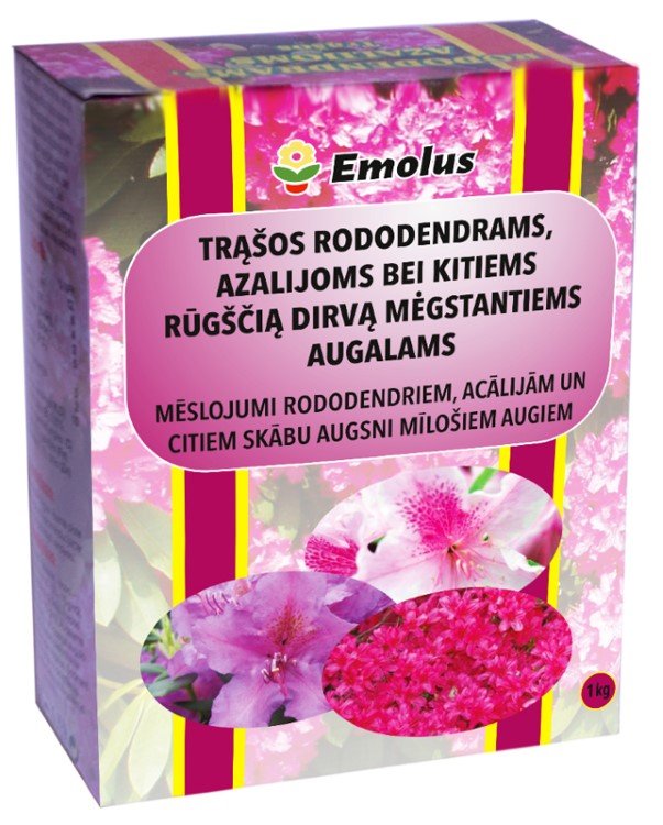 Mineralinių trąšų mišinys, rūgščią dirvą mėgstantiems augalams - rododendrams, azalijoms ir kt., 1 kg