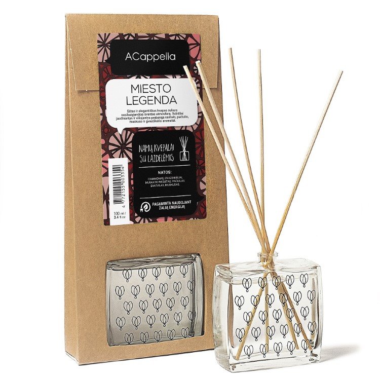Namų kvapas su lazdelėmis ACAPPELLA Miesto Legenda, 100 ml
