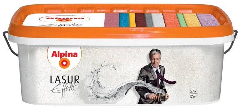 Struktūriniai dažai ALPINA Effekt Lasur Silber, 2,5 l, sidabro atspalvio