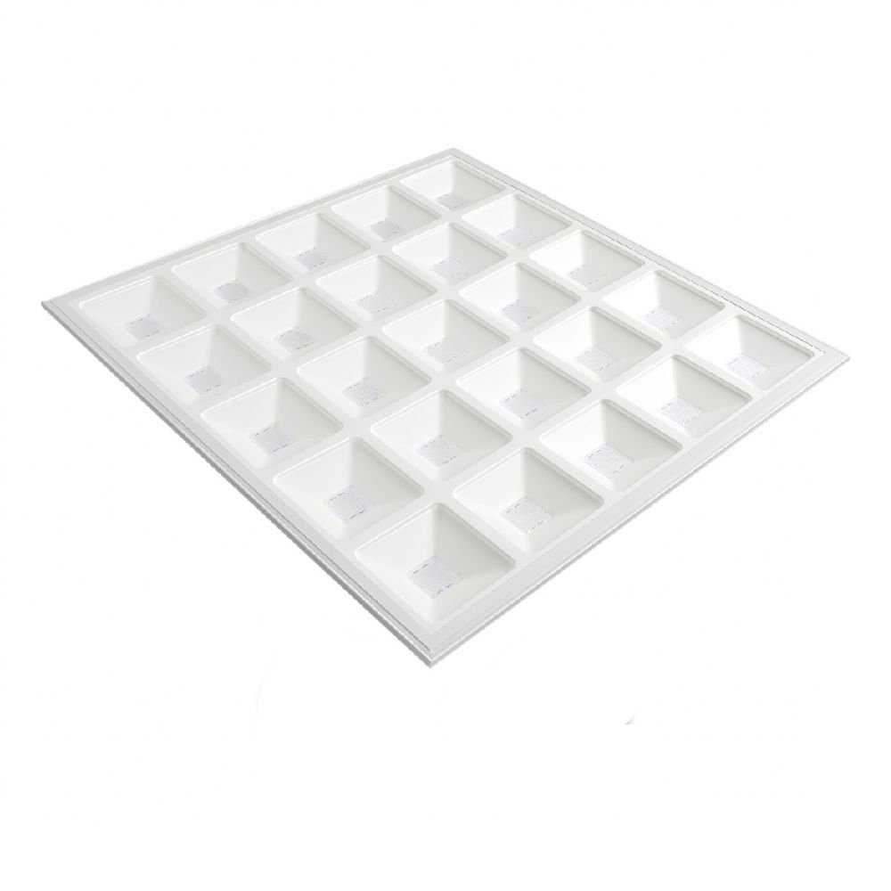 Montuojamas šviestuvas EUROLIGHT Milan, panelė, įleidžiama, LED 38 W, 180-240 V, 3990 lm, 4000 K, IP40, kvadratinė, baltos spalvos, 600x600 mm