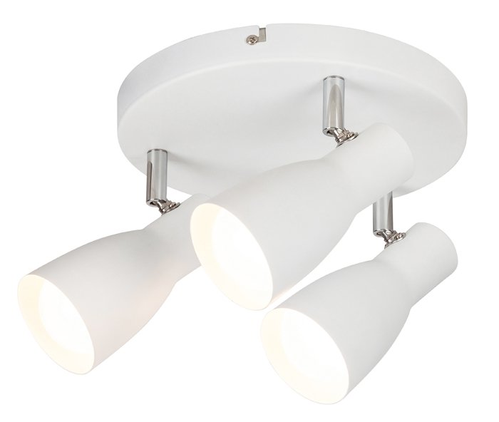 Kryptinis šviestuvas RABALUX Ebony, E27, 3 x 20W, 230V 50Hz, baltos sp., 210 x 170 x 215 mm, 6028