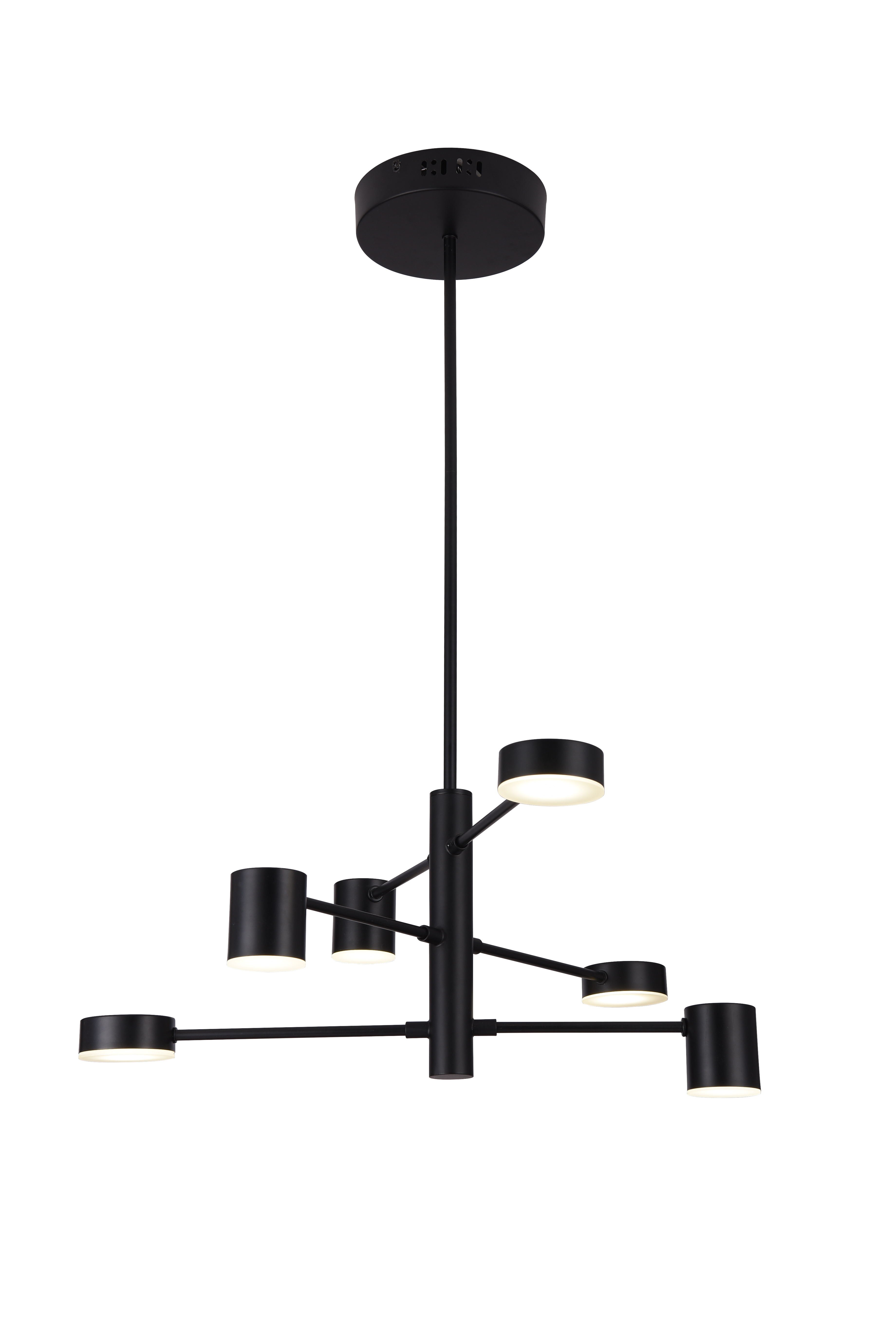 Pakabinamas LED šviestuvas RABALUX Solomon, 30W, 230V 50Hz, 4000K, 2400 lm, matinės juodos sp., 750 x 520 x 570 mm, 6355
