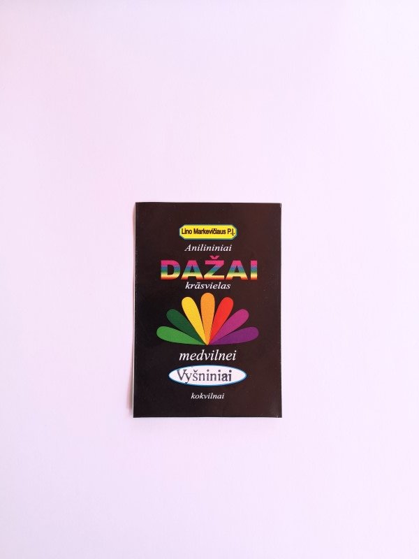 Aniliniai dažai kiaušinių medvilnės dažymui, vyšninė spalva