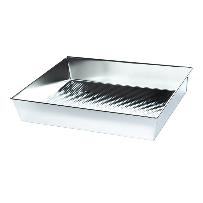 Kvadratinė kepimo forma, alavuota skarda, sidabrinė sp., skirta naudojimui orkaitėje iki 220 °C, 36 x 24,5 x 6 cm