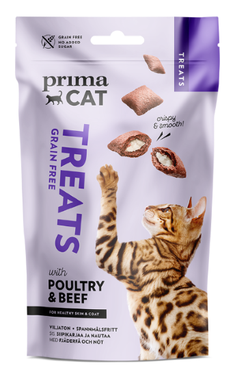 Skanėstas katėms PRIMACAT, traškus, odai ir kailiui, 40g