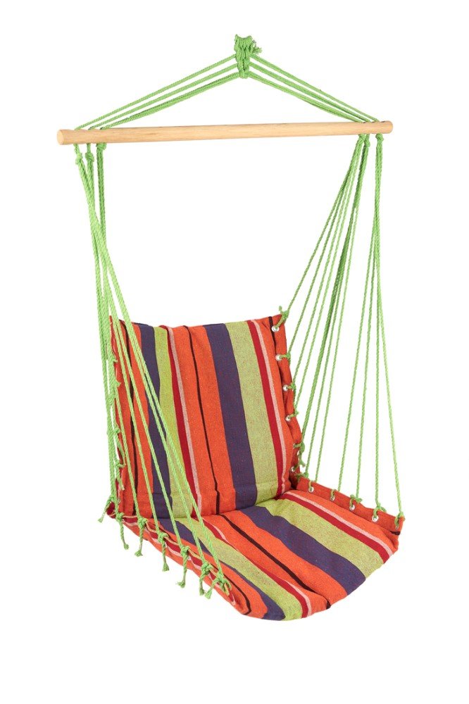 Hamakas H28, su medine juostele, pakabinamas, vienvietis, sėdimas, 50 x 100 cm