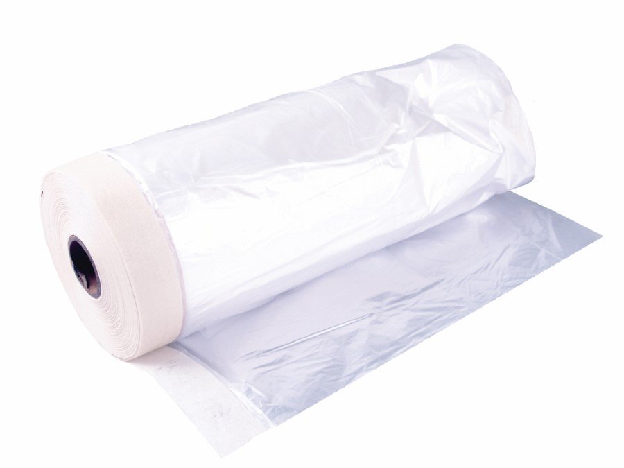 Apsauginė dažymo plėvelė su lipnia juostele PAINTER FOL0527, 7 mikronai, 1100 mm, 20 m