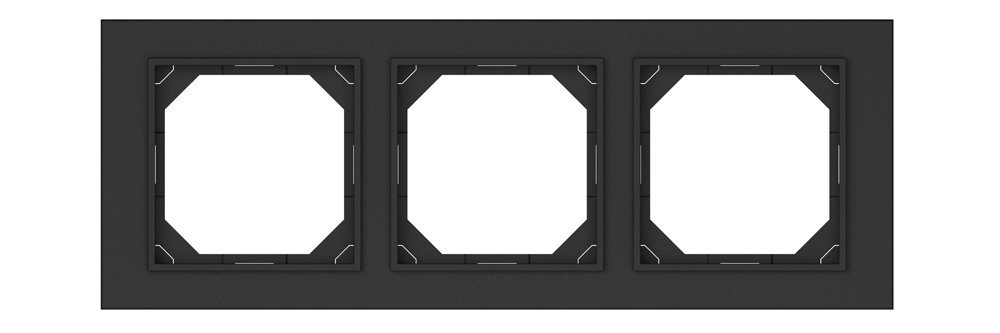 Rėmelis VILMA Qr1000 R03 Fit Line, 3 vietų, matinės juodos sp.