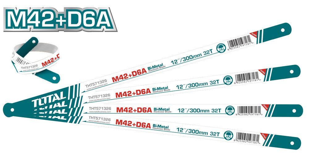 Pjūklo metalui geležtė TOTAL, M42+D6A, 300 mm, 32T THT571326