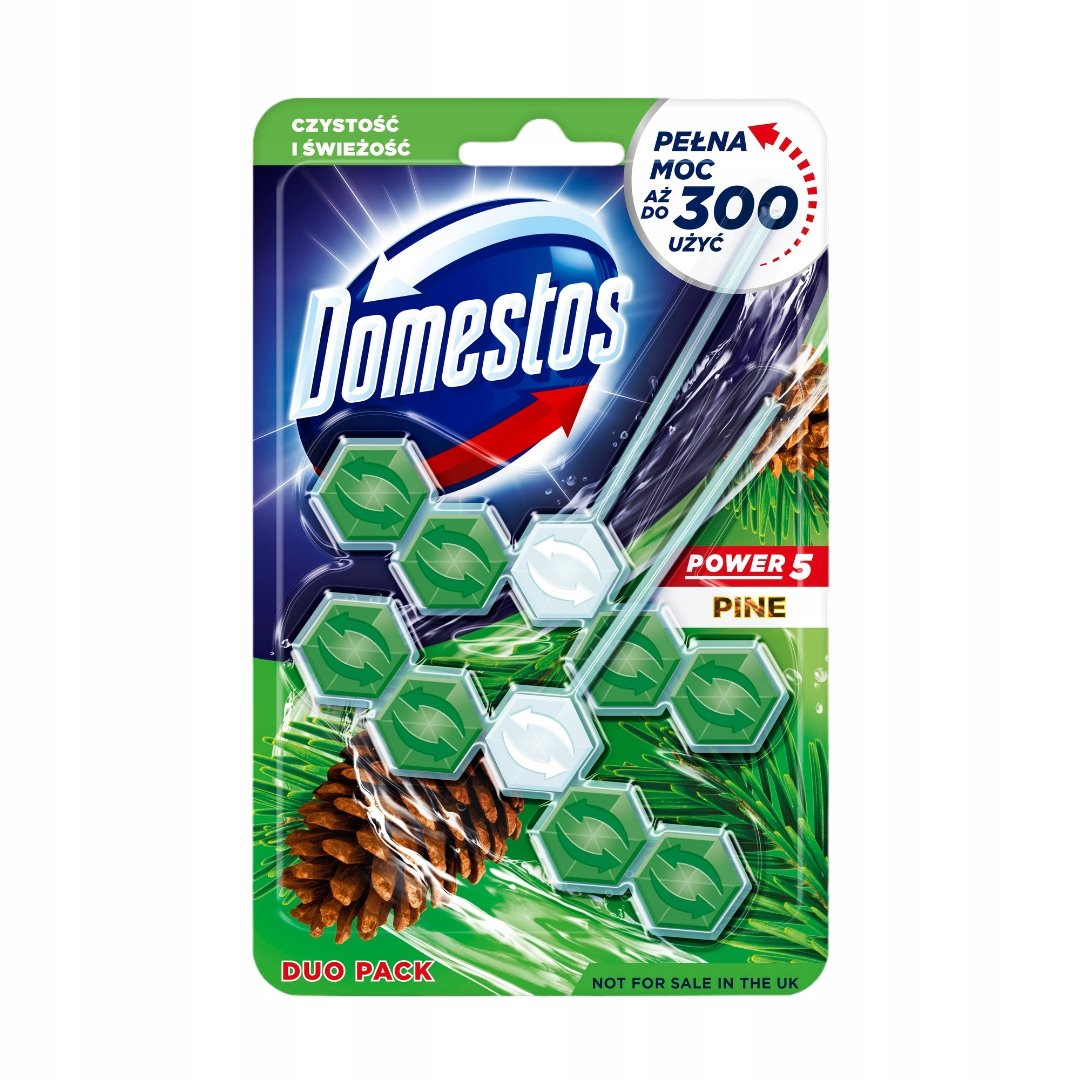 WC valiklis - gaiviklis DOMESTOS Power5 Pine Duo, 2 x 50 g