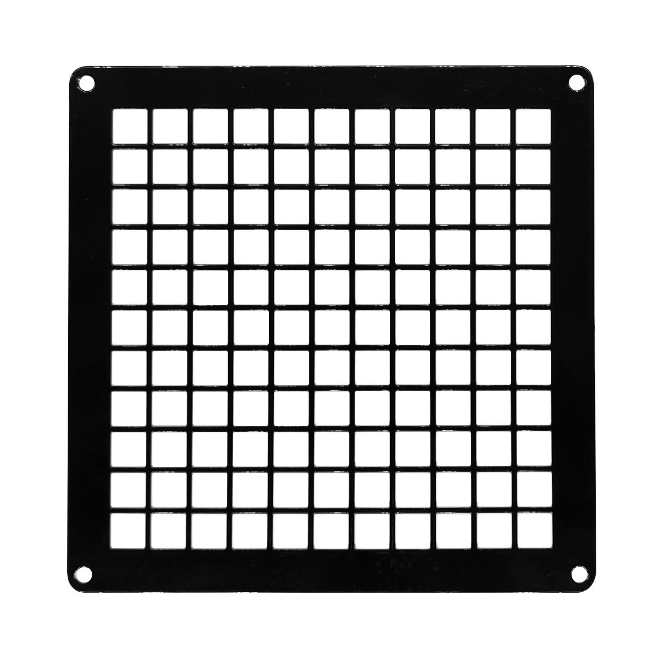 Ventiliacinis tinklelis - grotelės EUROPLAST LSM1515M, 150 x 150 mm, juodas, metalinis