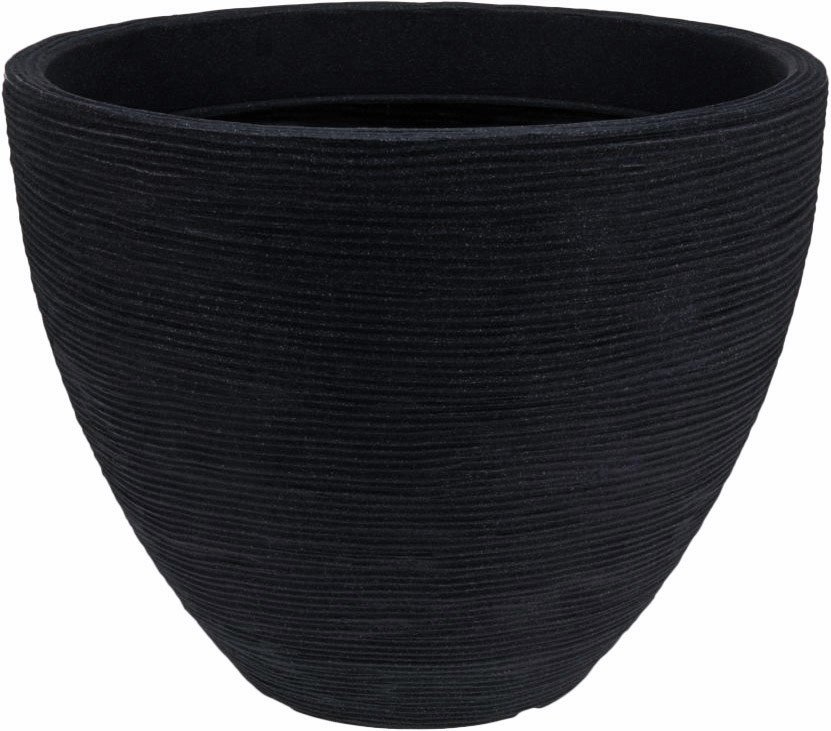 Plastikinis lauko vazonas, juodos sp., 40 x 40 x 31 cm.