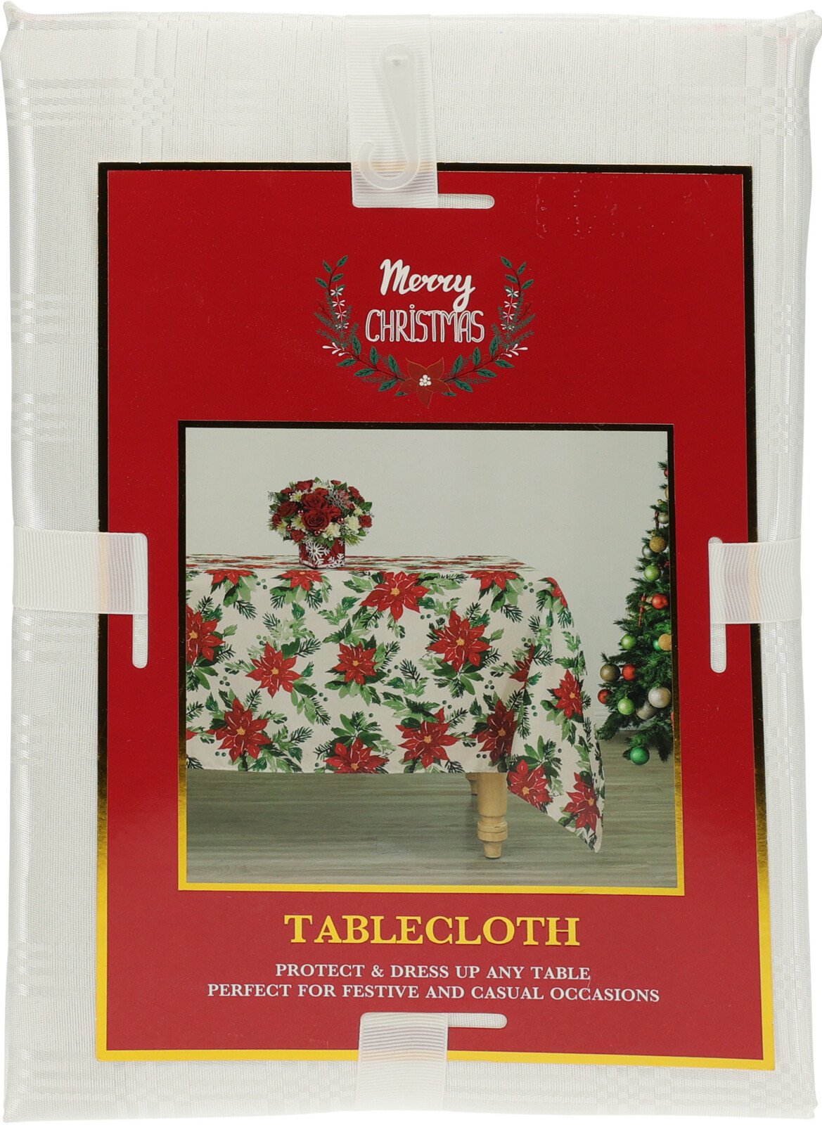 Staltiesė, 180 x 130 cm, baltos sp.,  100% poliesteris