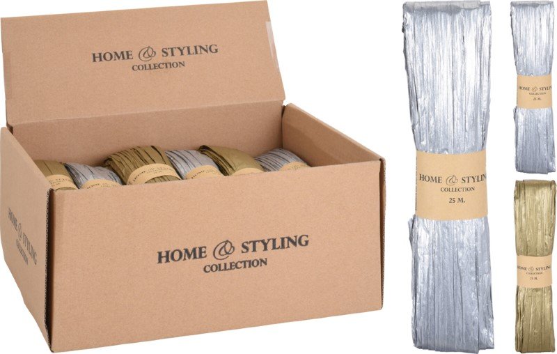 Juostelė dovanų pakavimui, 2 skirtingų sp., 25 m