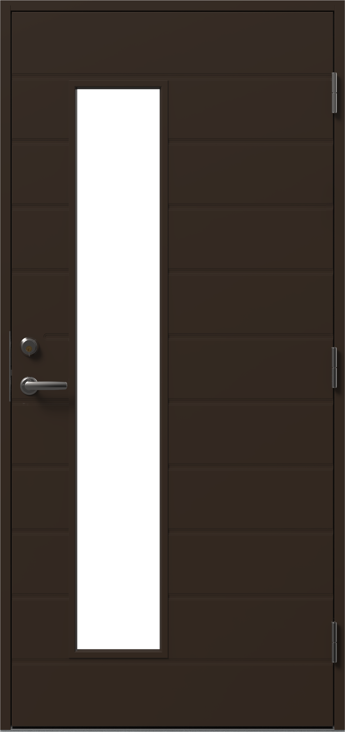 Lauko durys su medine stakta VALGE Signum, dešininės, spalva ruda, matmenys 2080 x 980 x 92 mm, A140270083