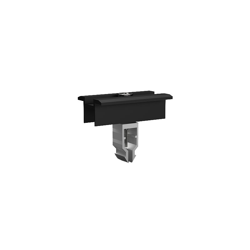 Universalus vidurinis spaustukas KENO K-05-50-R-CZ, "click" bėgeliams, juodas